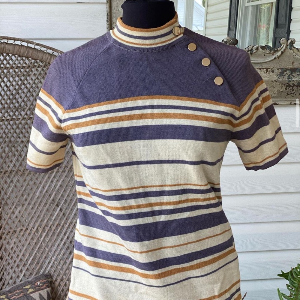 vintage 1970’s short sleeve sweater